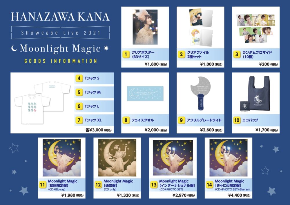11/21（日）開催 「HANAZAWA KANA Showcase Live 2021 “Moonlight